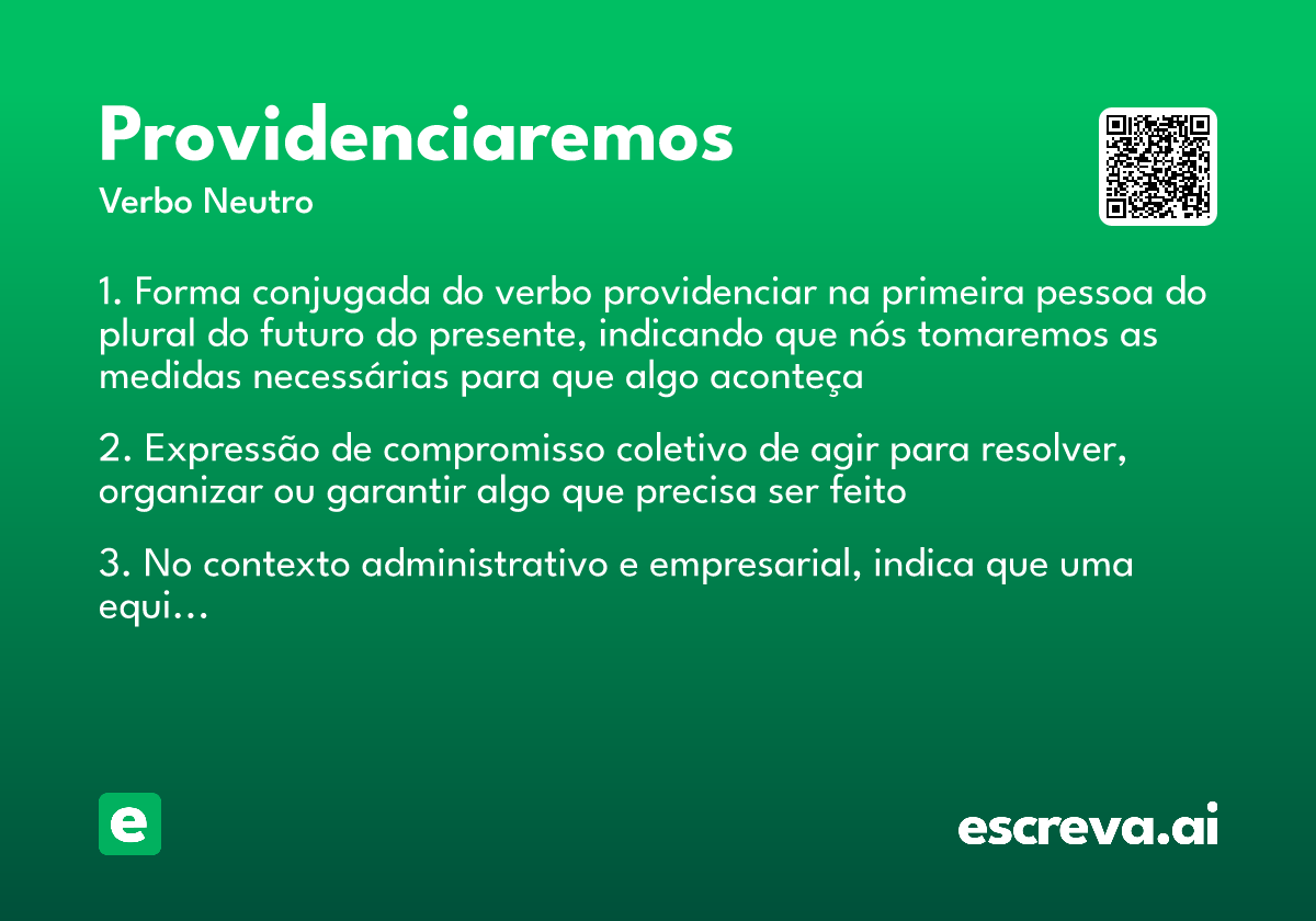 providenciaremos