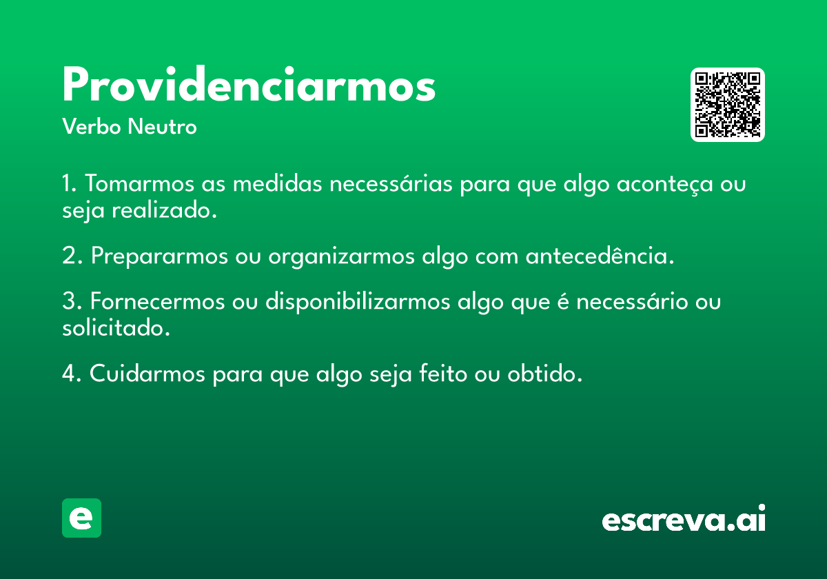 providenciarmos