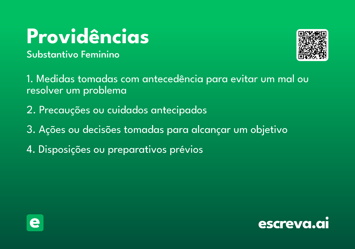 providências