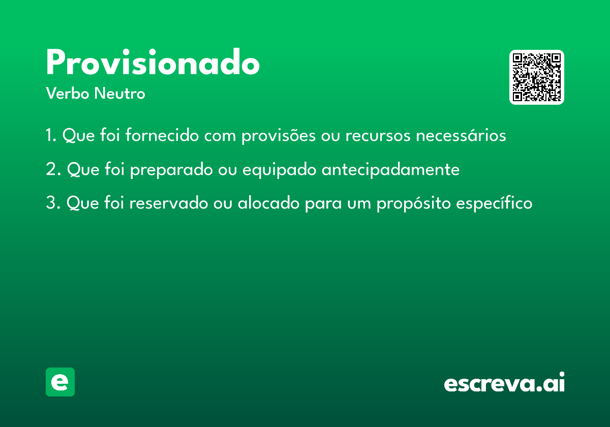 provisionado