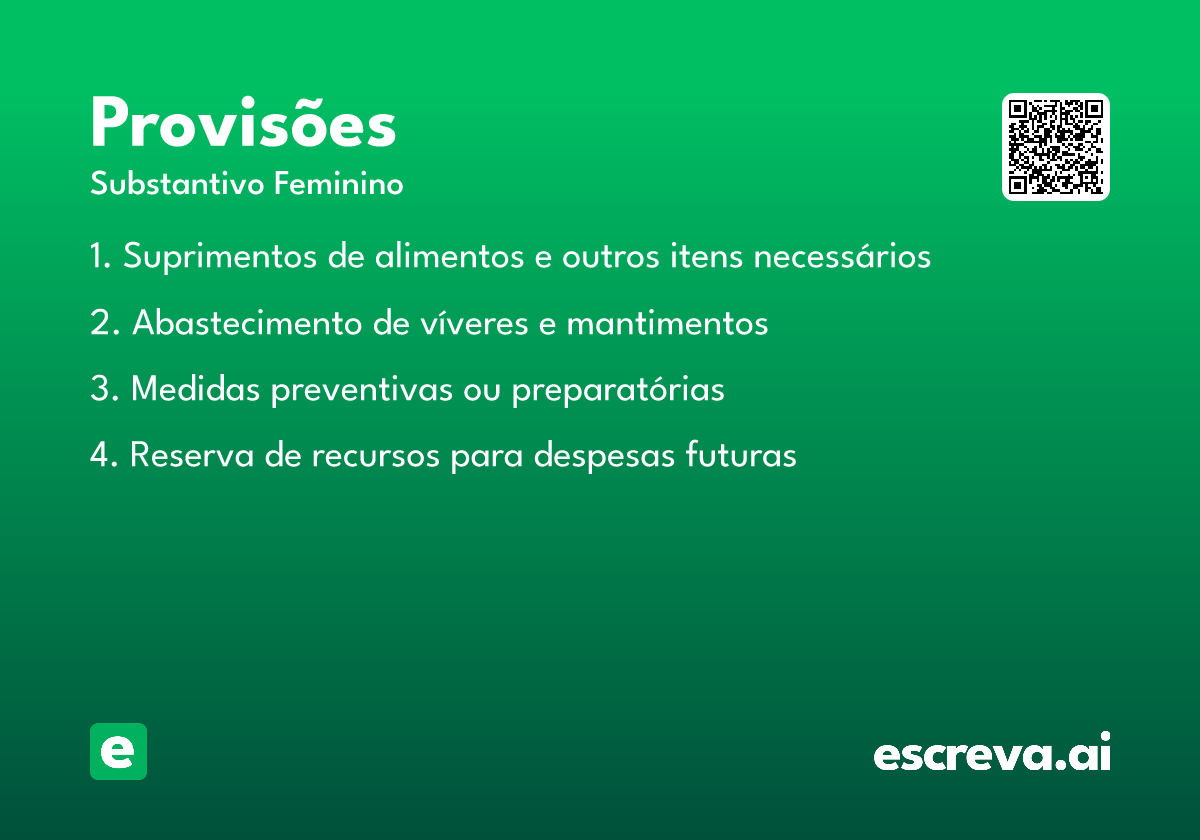 provisões