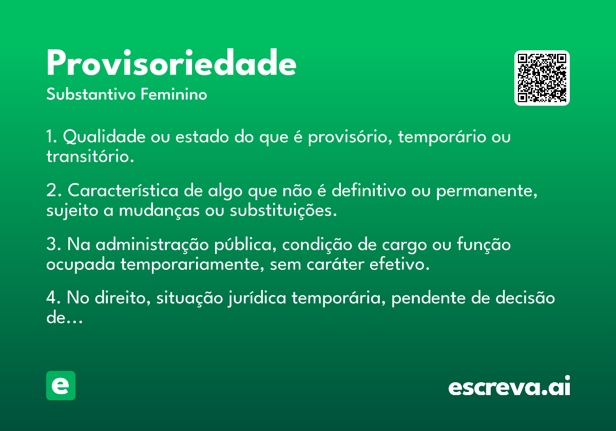provisoriedade