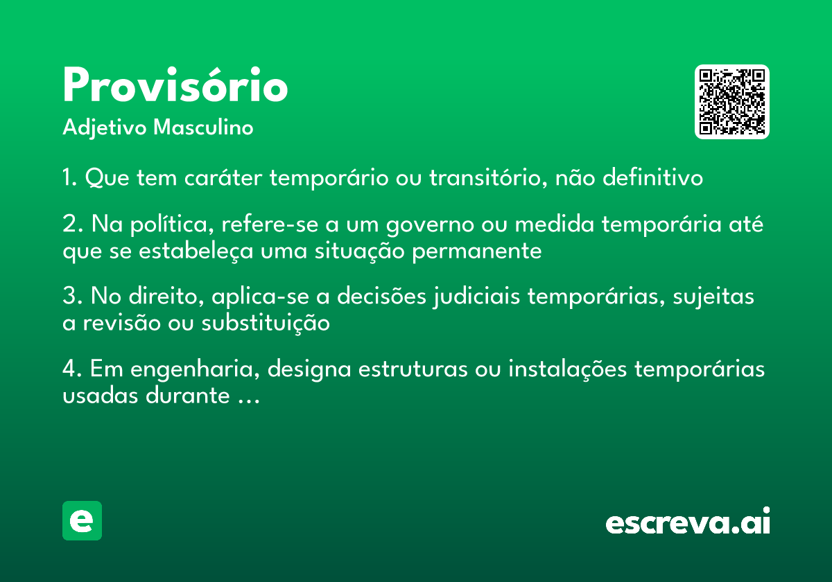 provisório