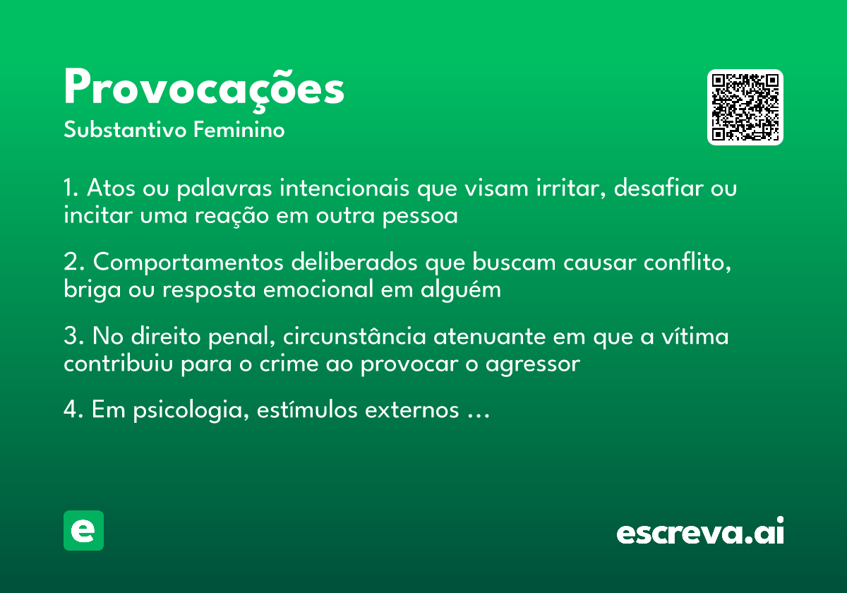 provocações