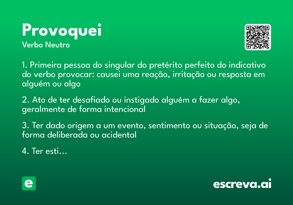 provoquei