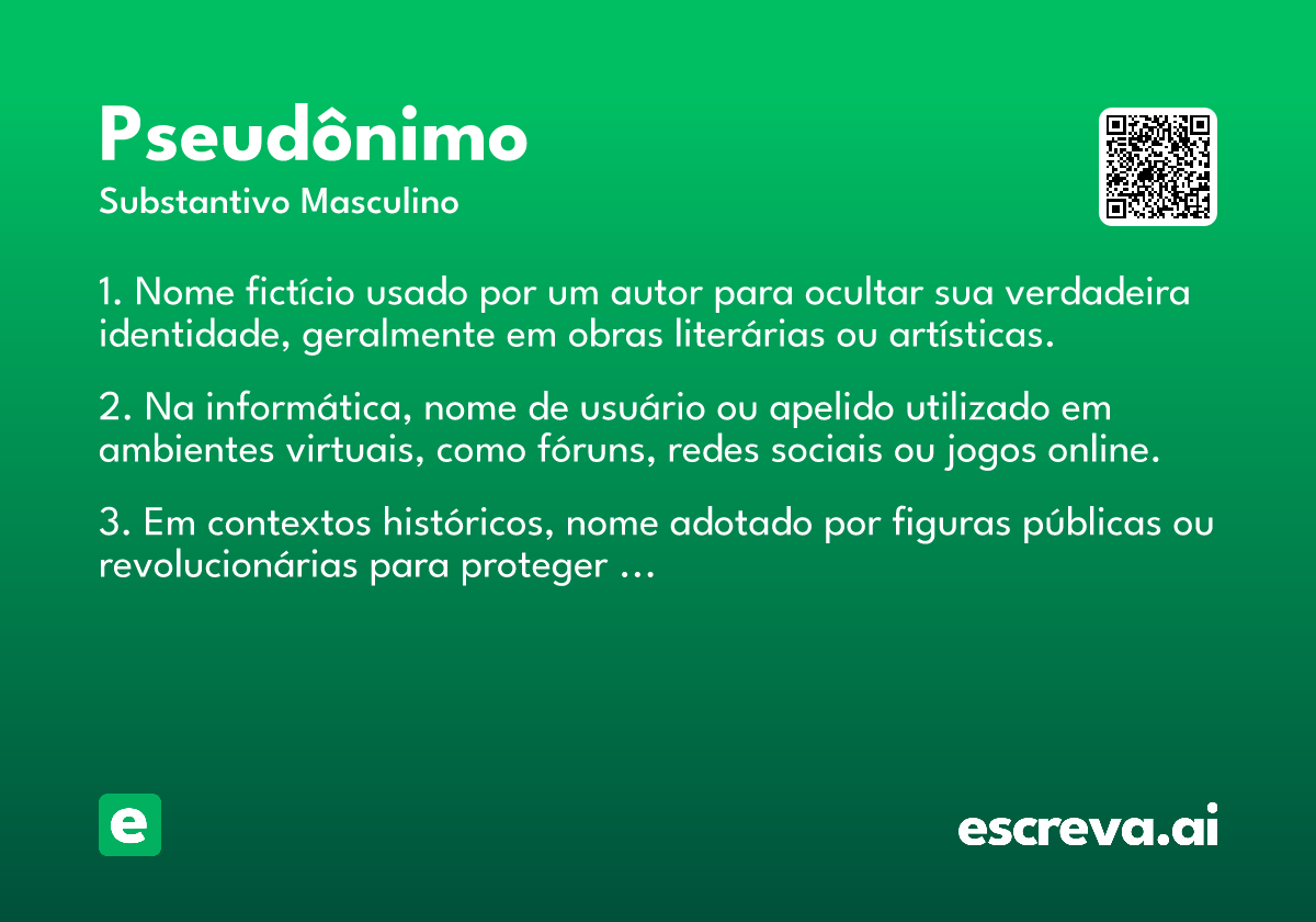 pseudônimo