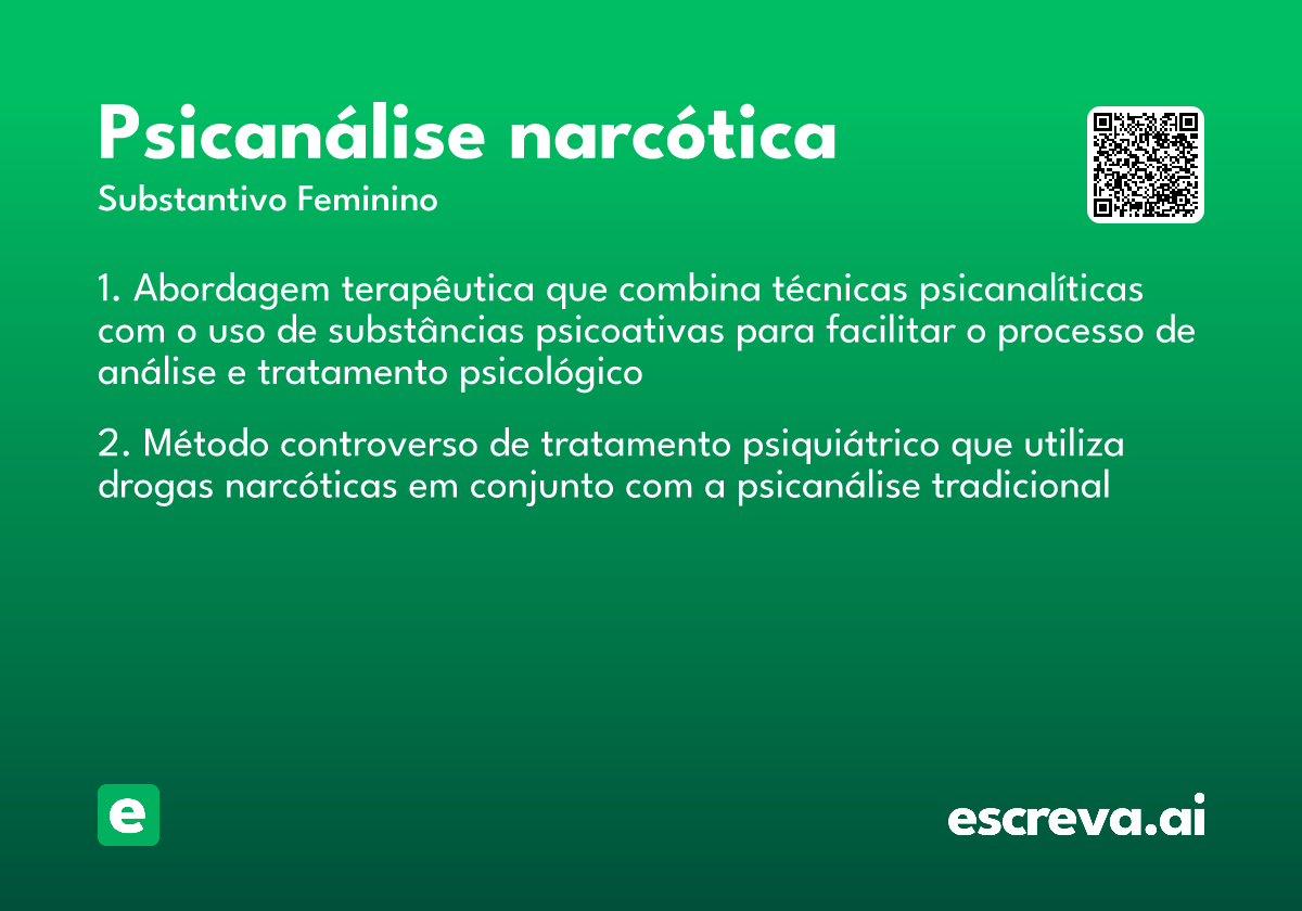 psicanálise narcótica