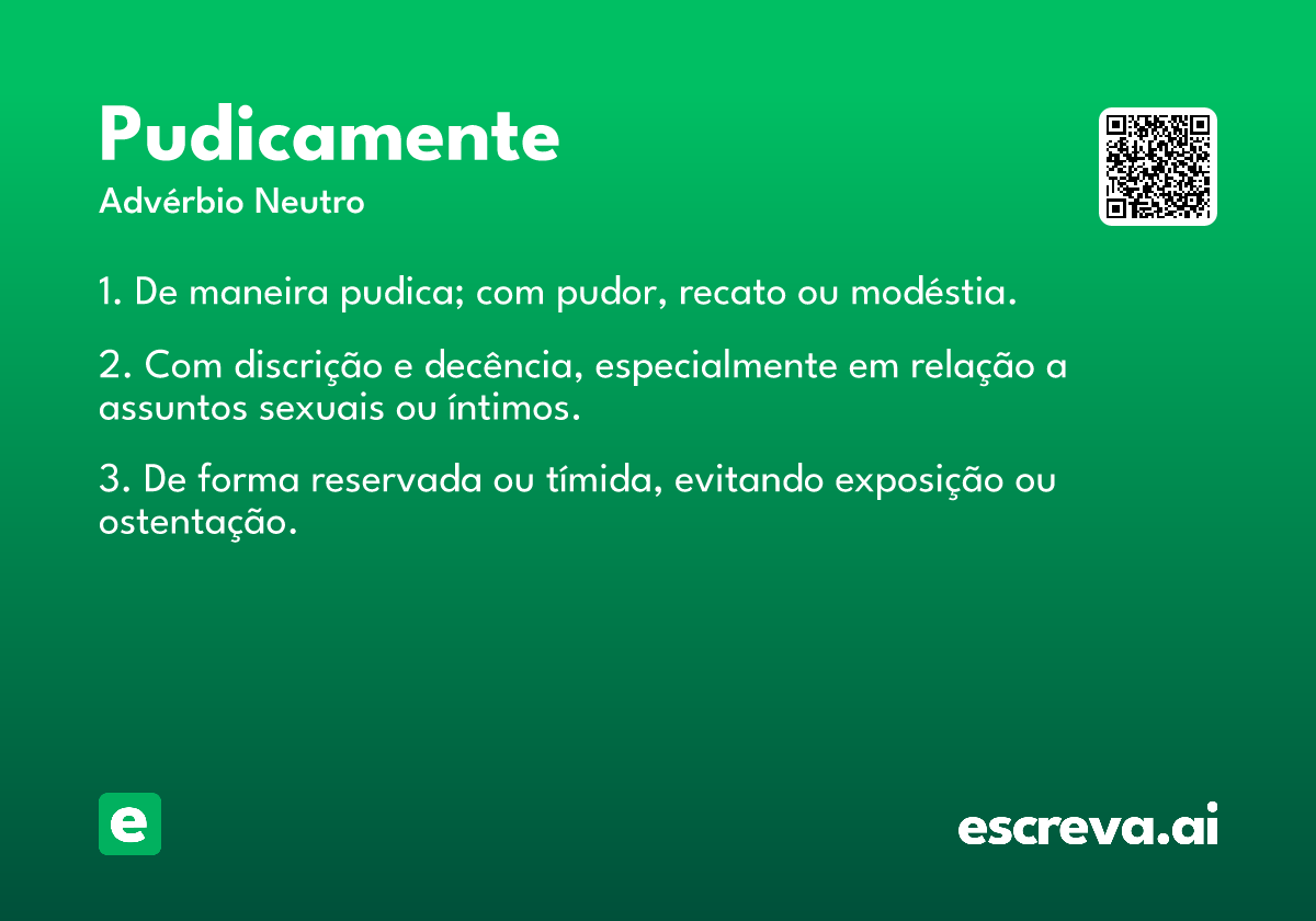 pudicamente