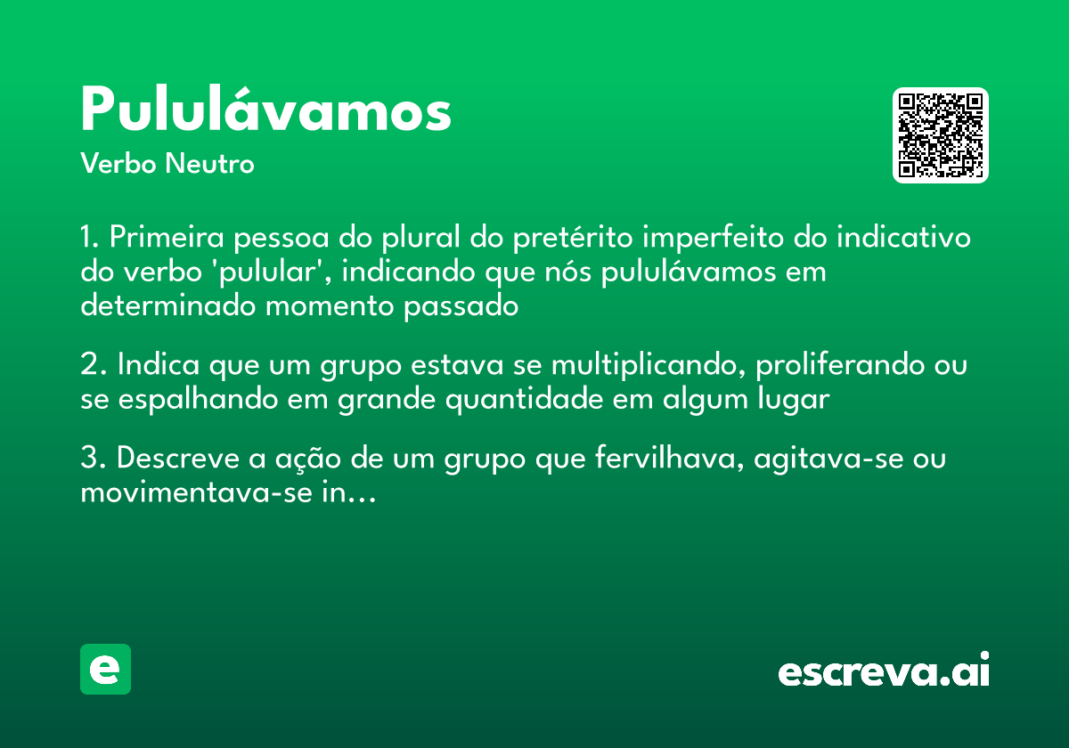 pululávamos