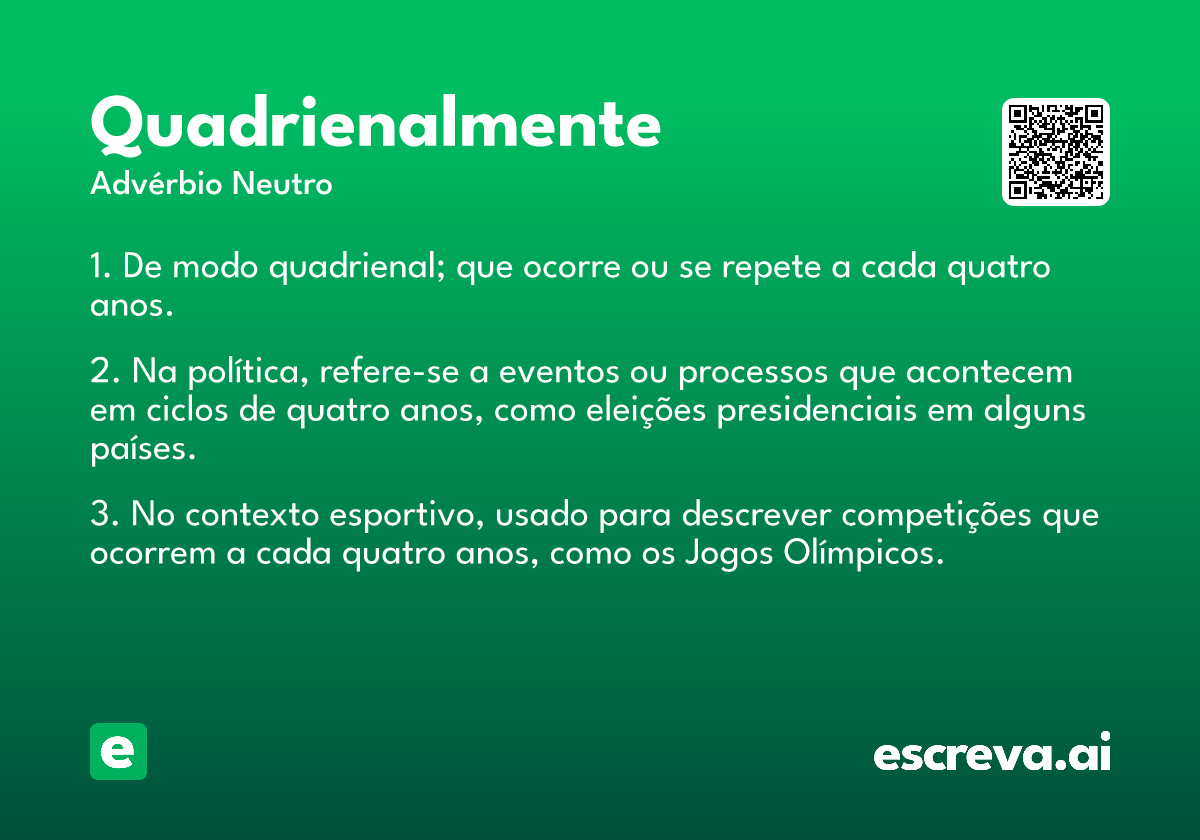 quadrienalmente