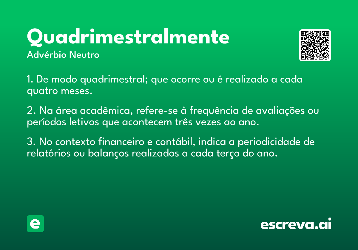 quadrimestralmente