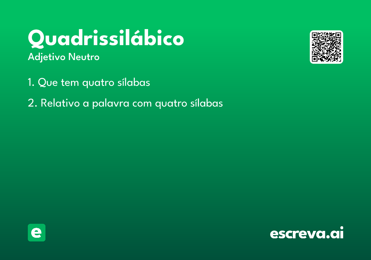 quadrissilábico