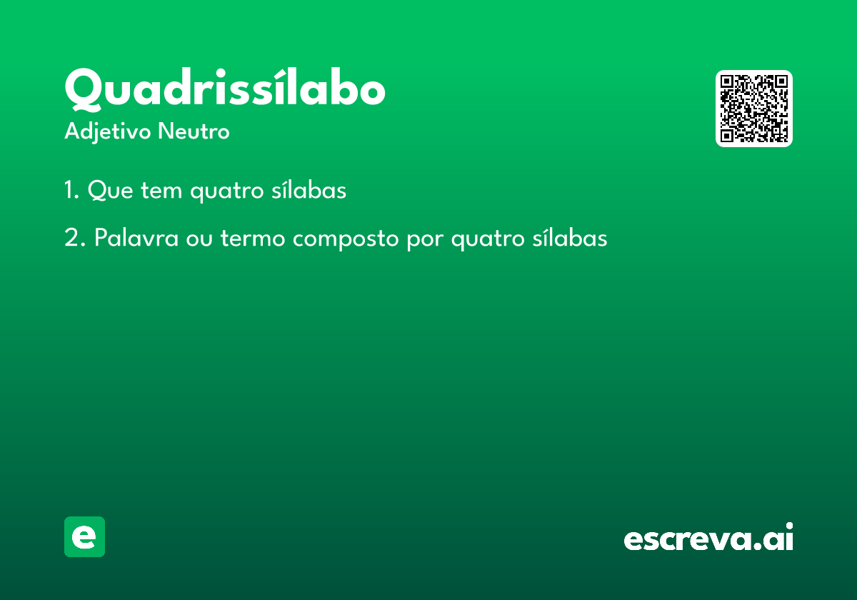 quadrissílabo