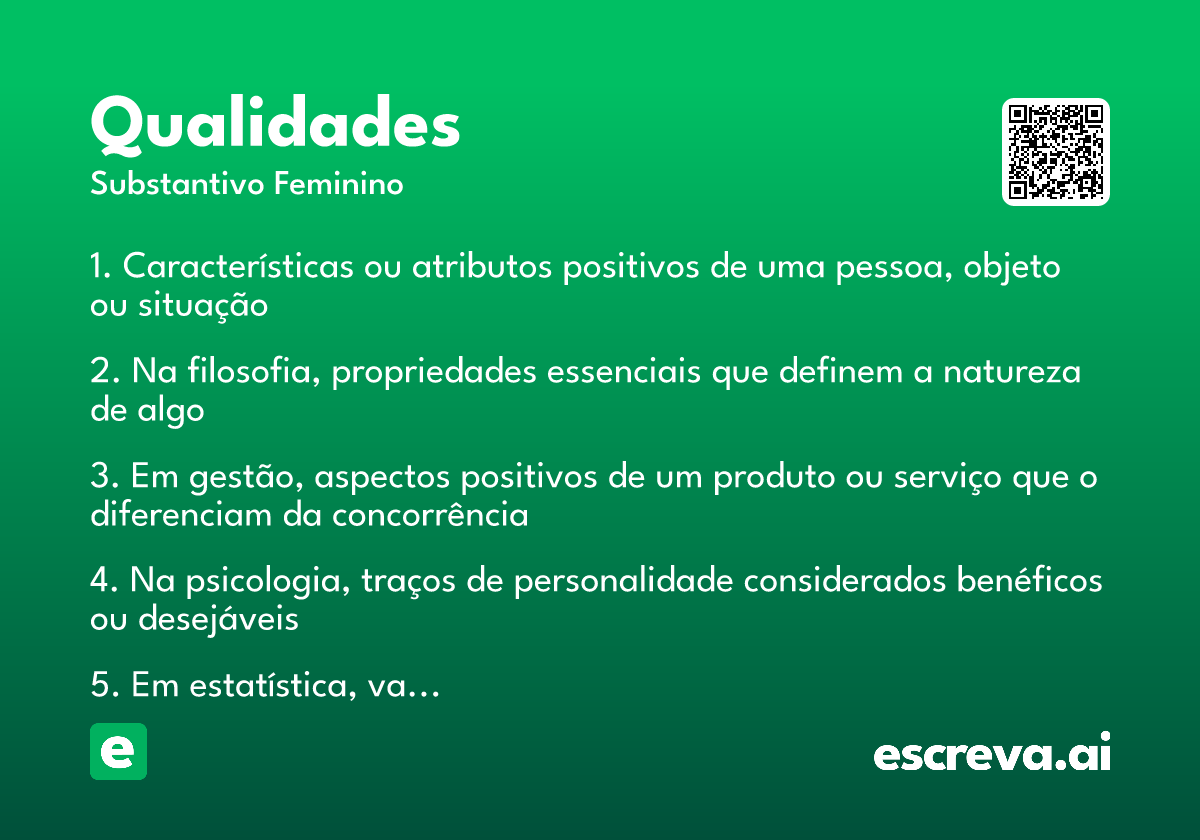 qualidades