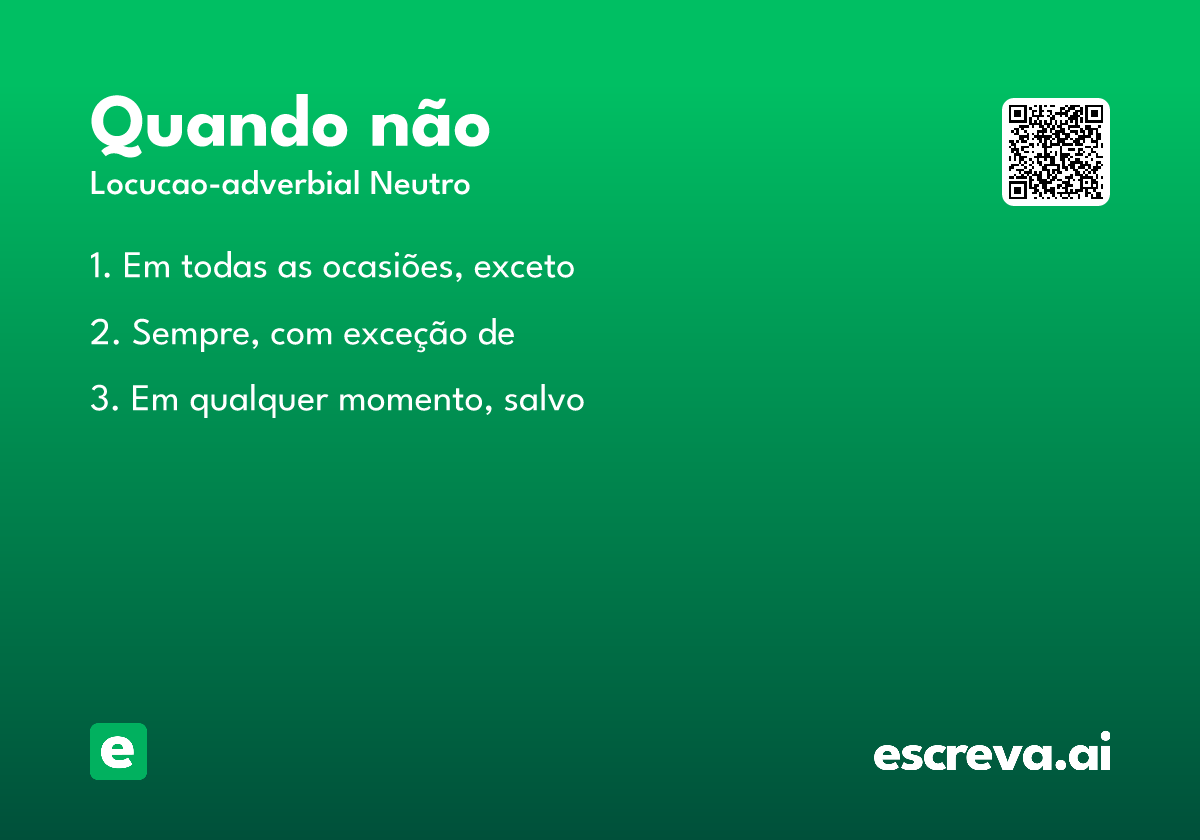 quando não