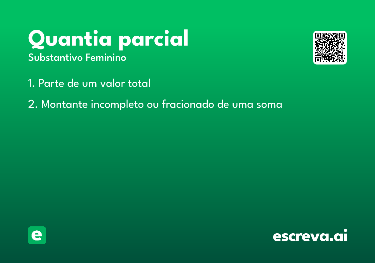 quantia parcial