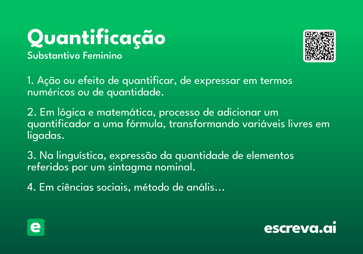 quantificação