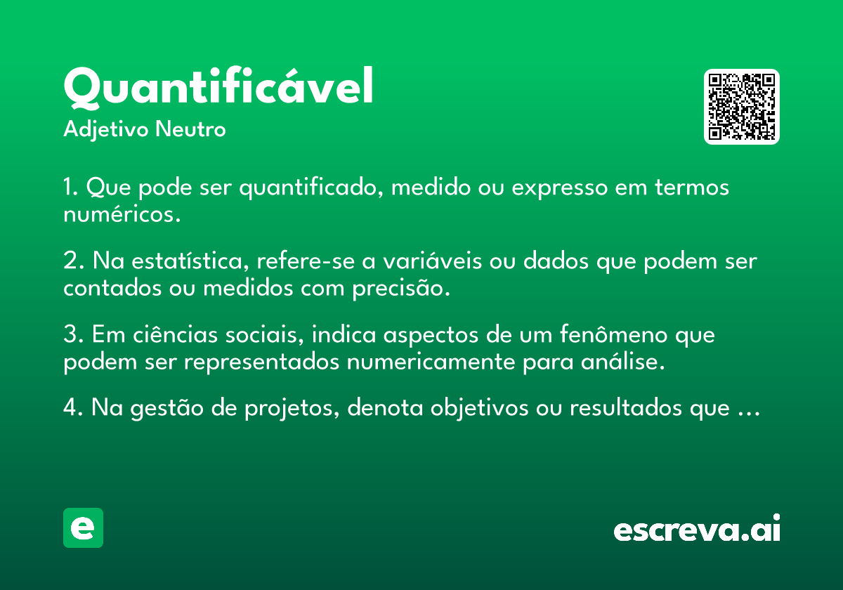 quantificável