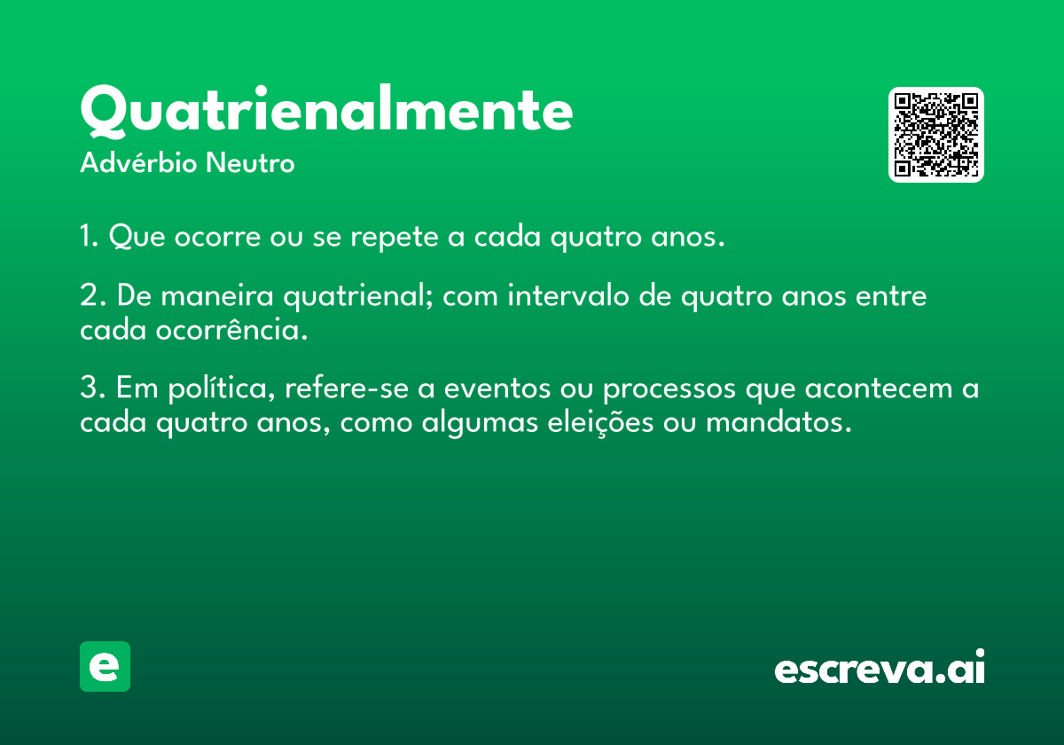 quatrienalmente