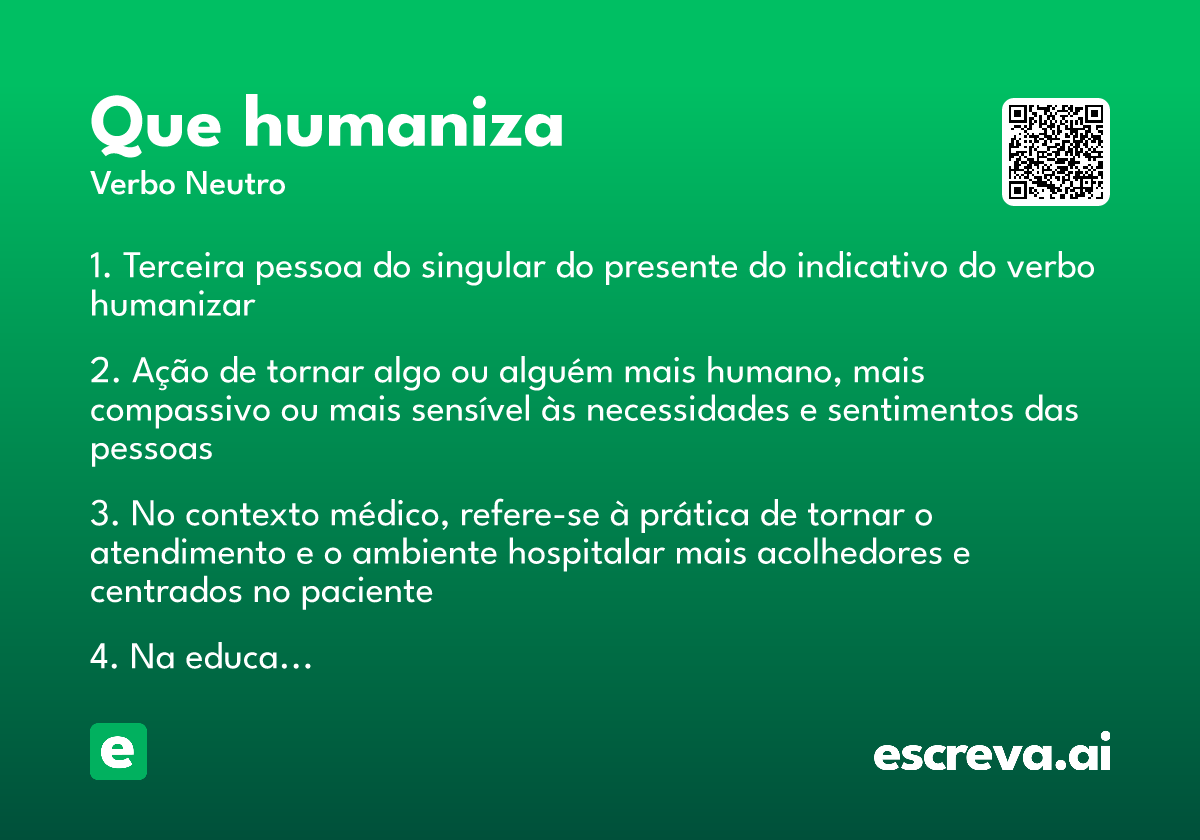 que humaniza