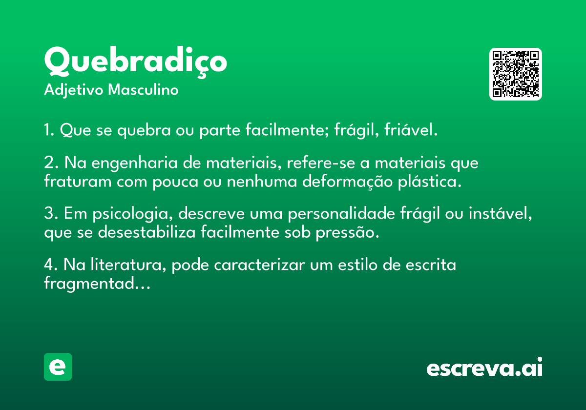 quebradiço