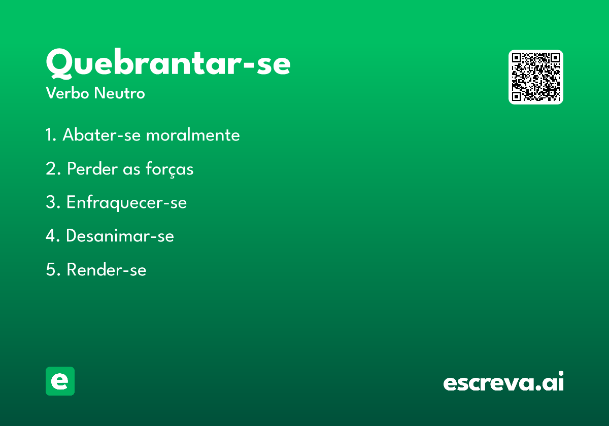 quebrantar-se