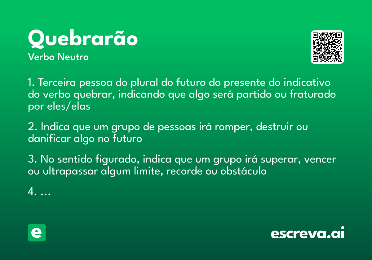 quebrarão