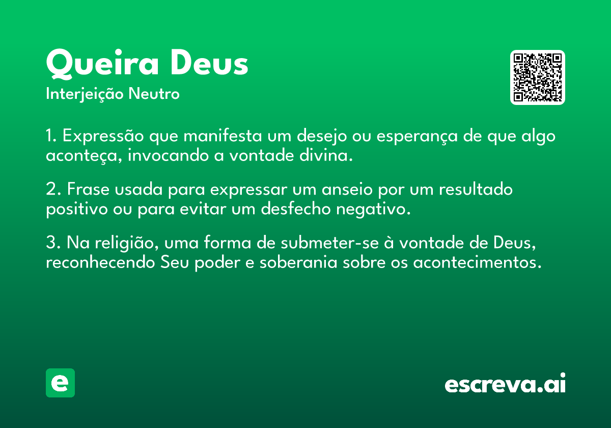 queira Deus