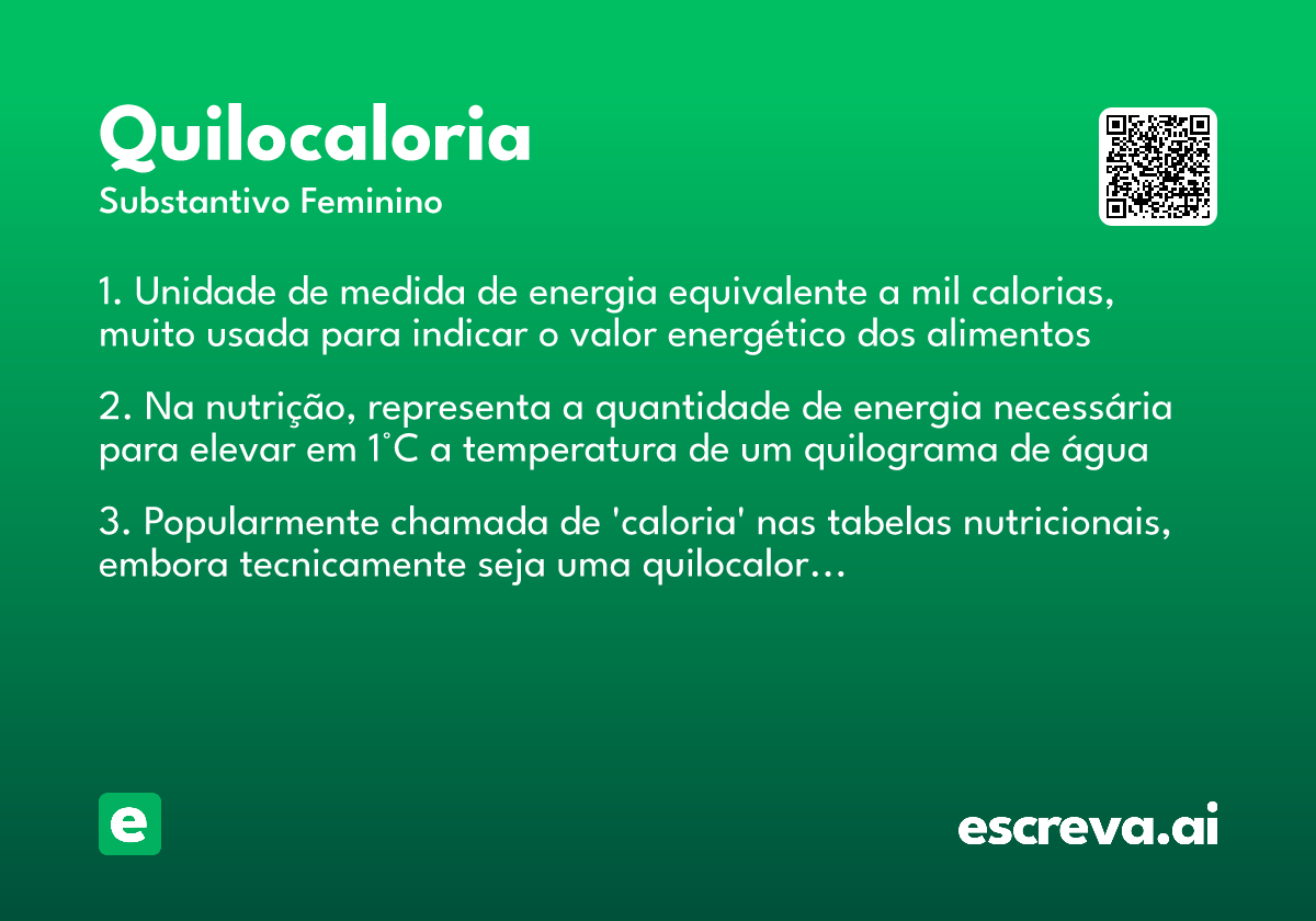 quilocaloria