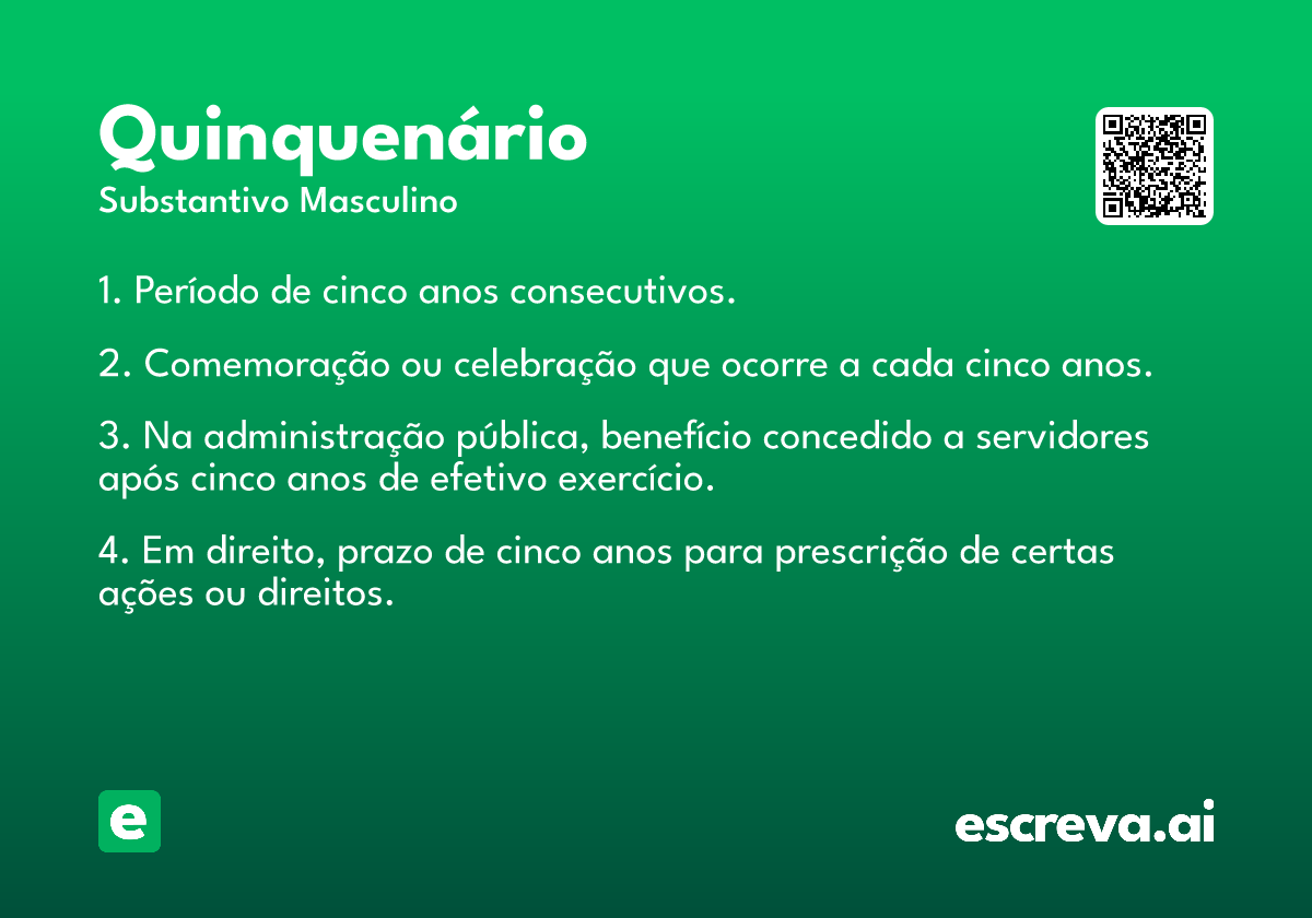 quinquenário
