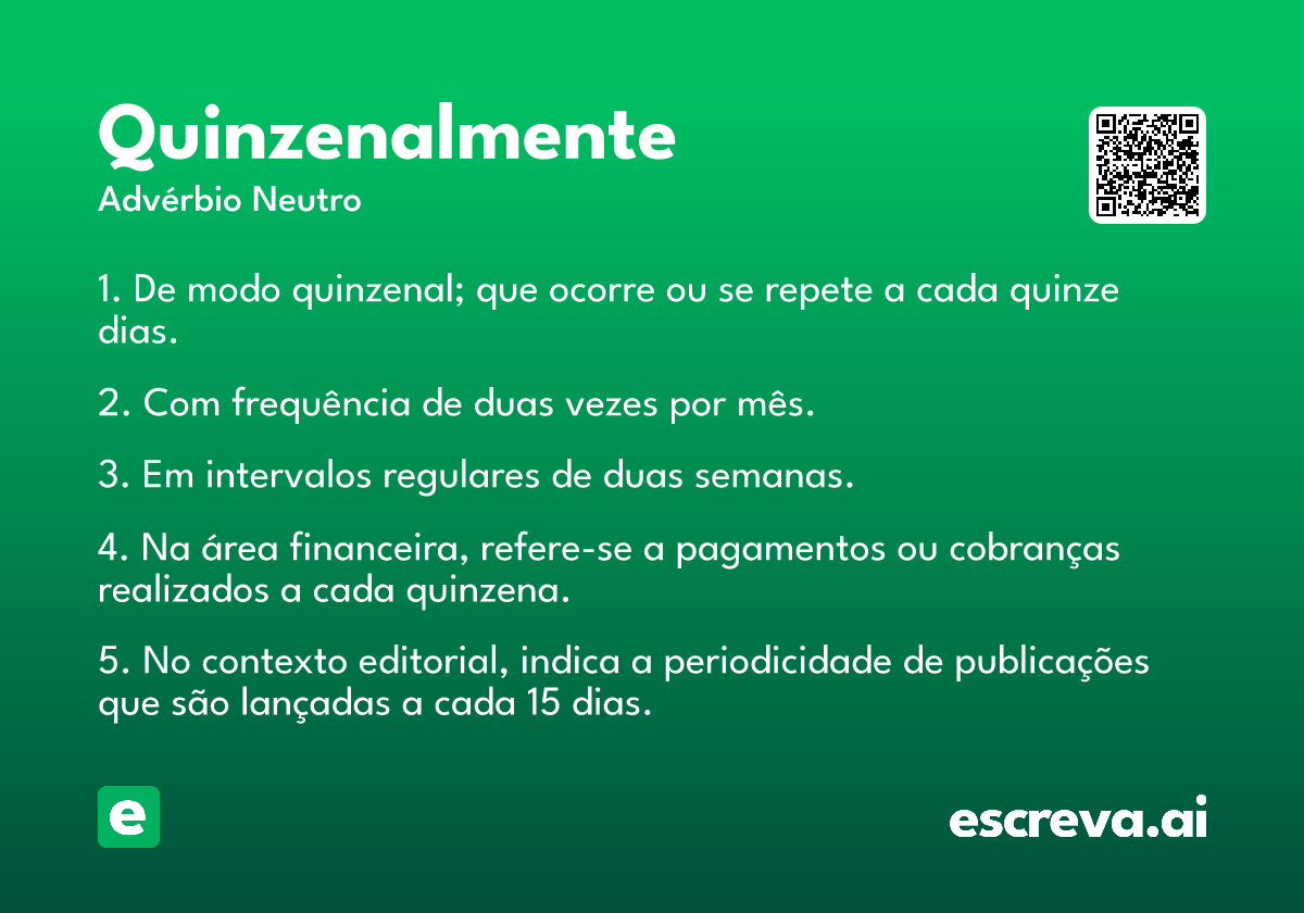 quinzenalmente