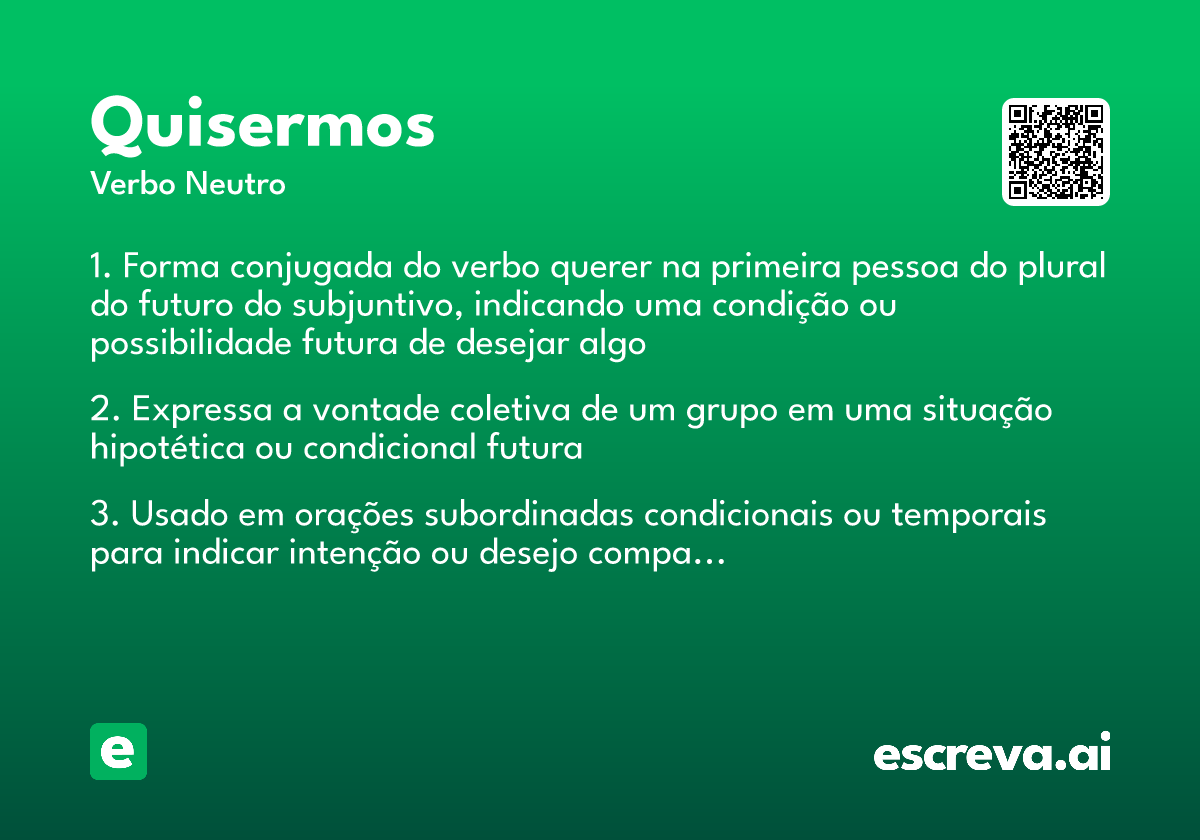 quisermos