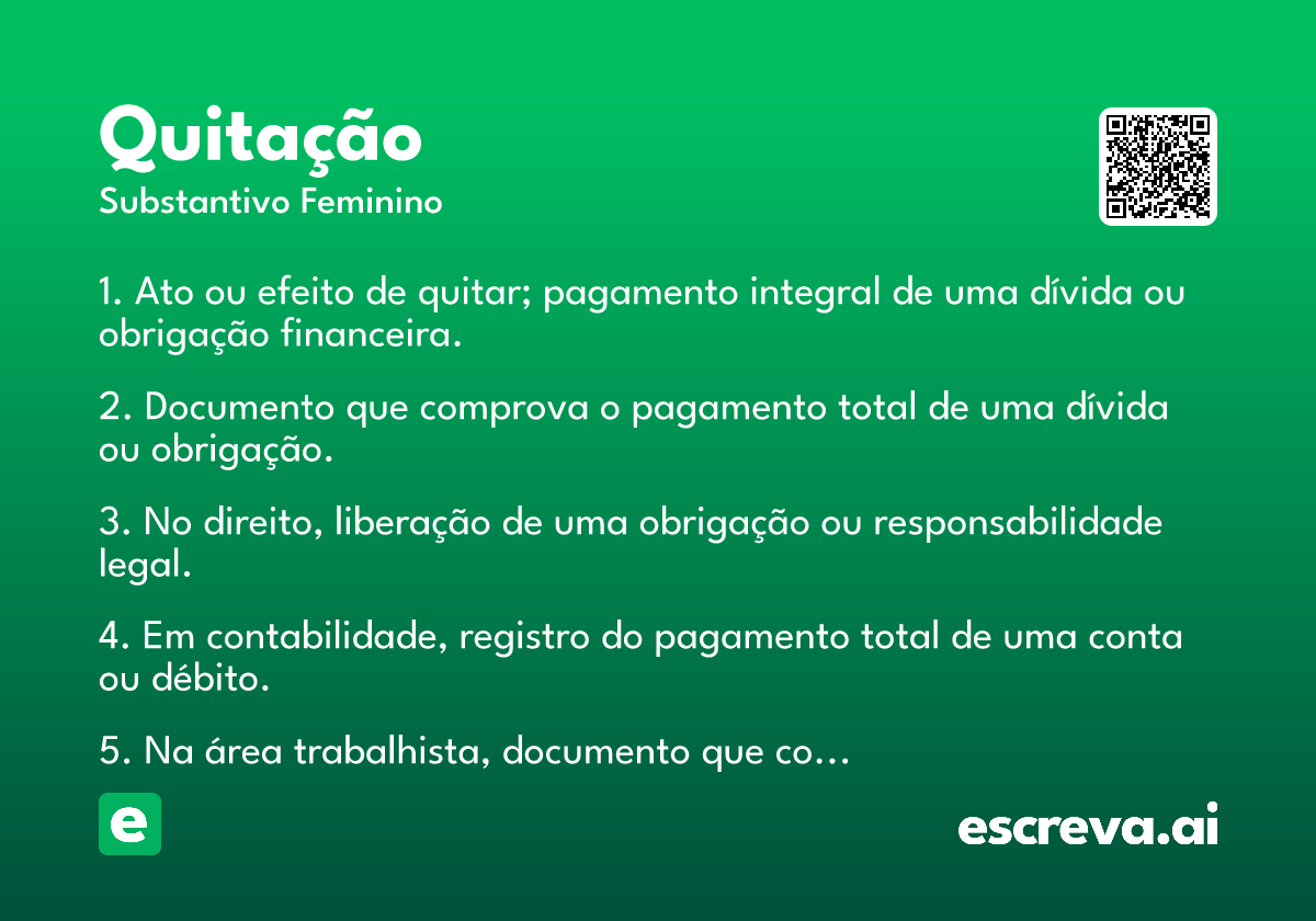 quitação