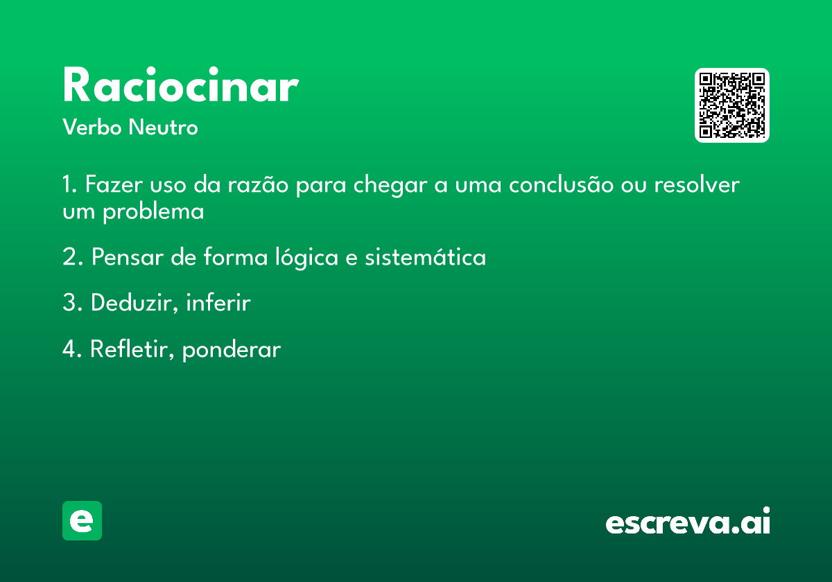 raciocinar