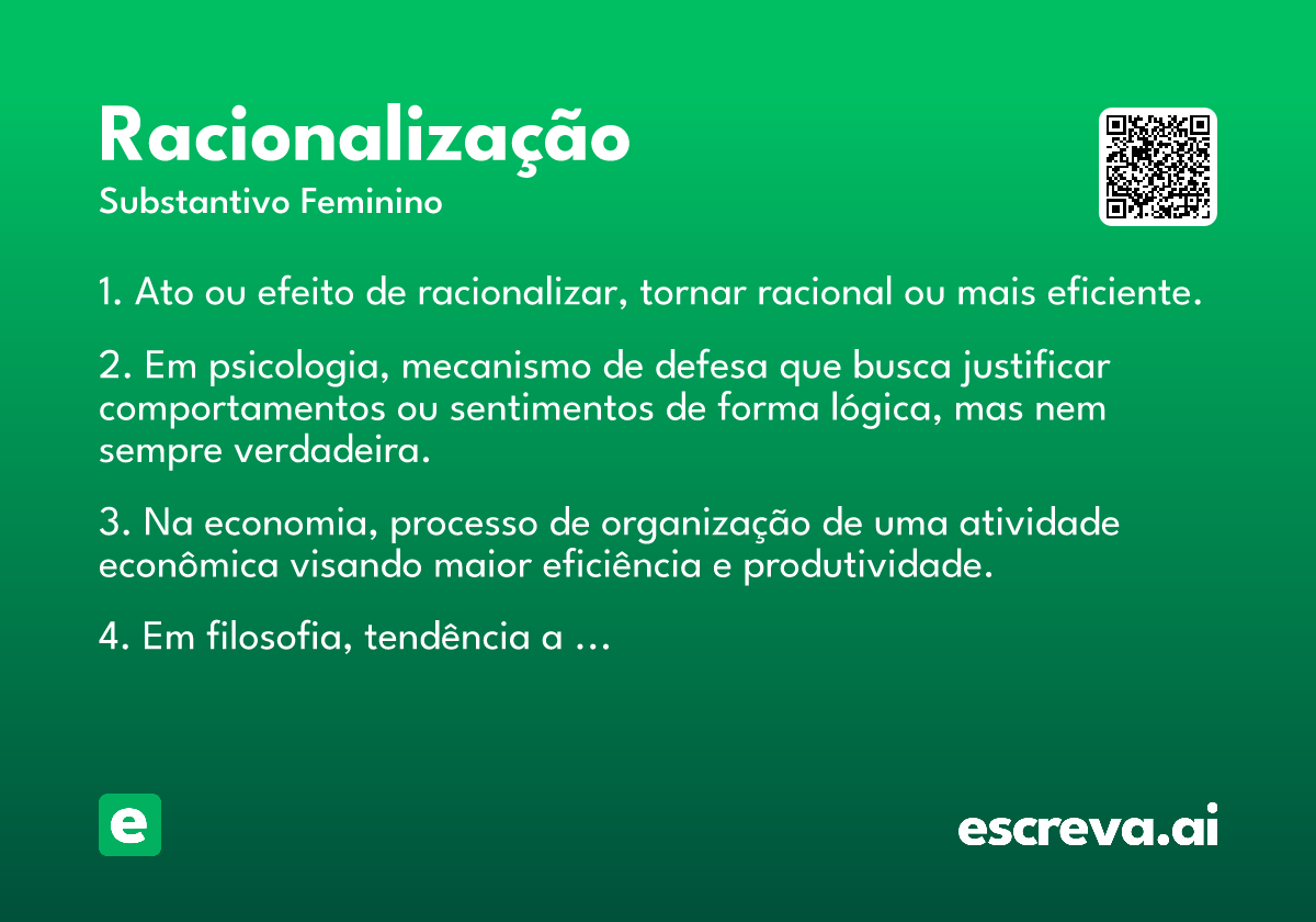 racionalização