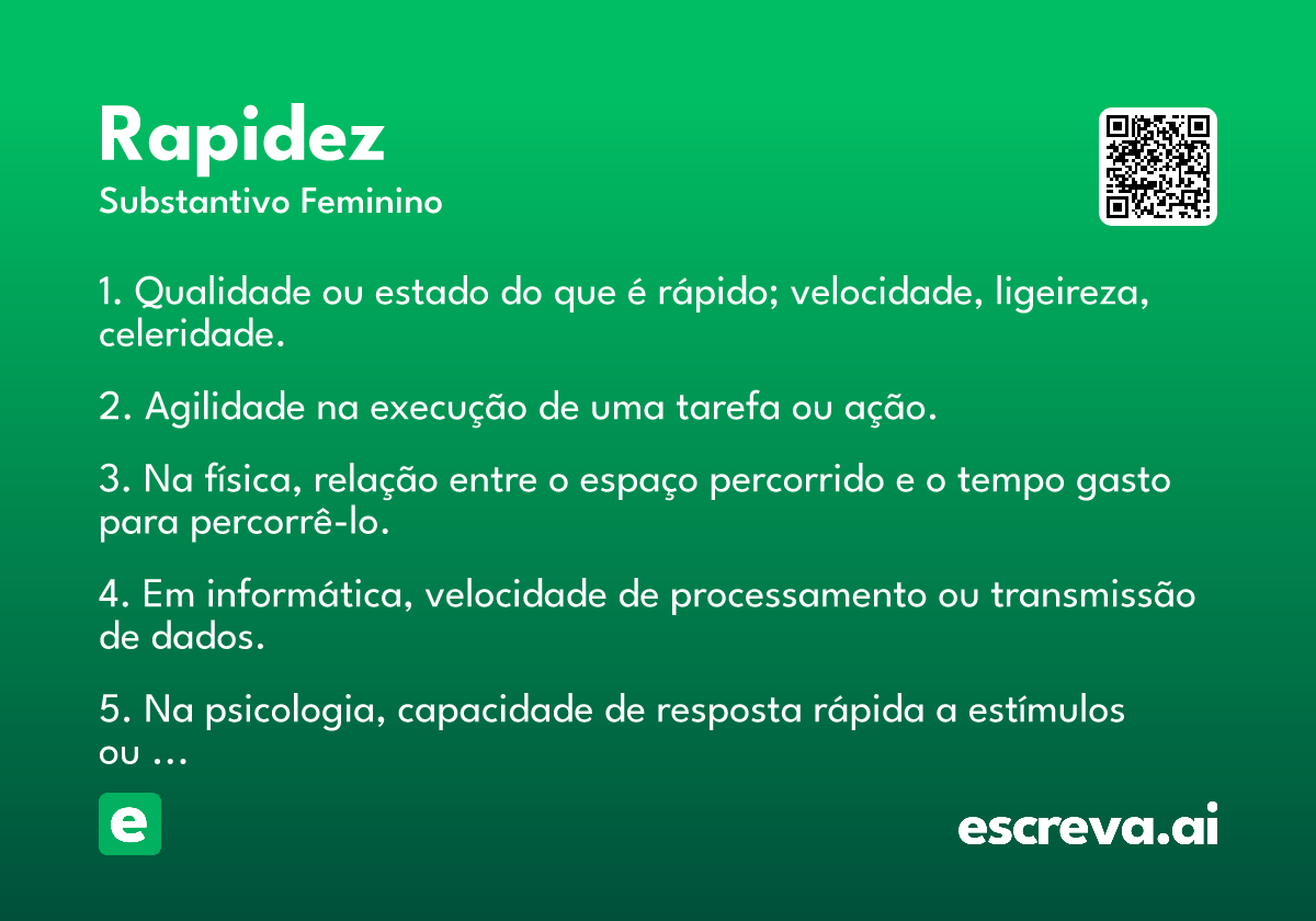 rapidez