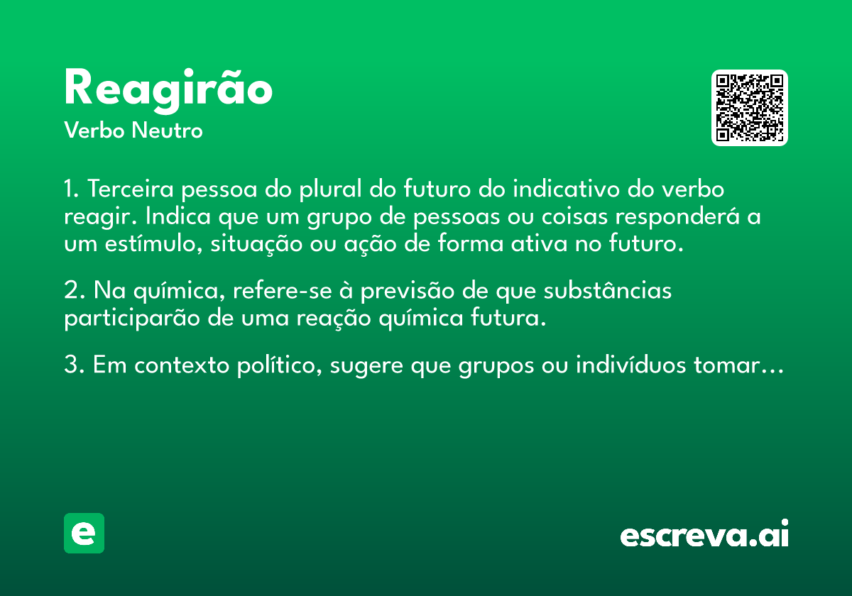 reagirão