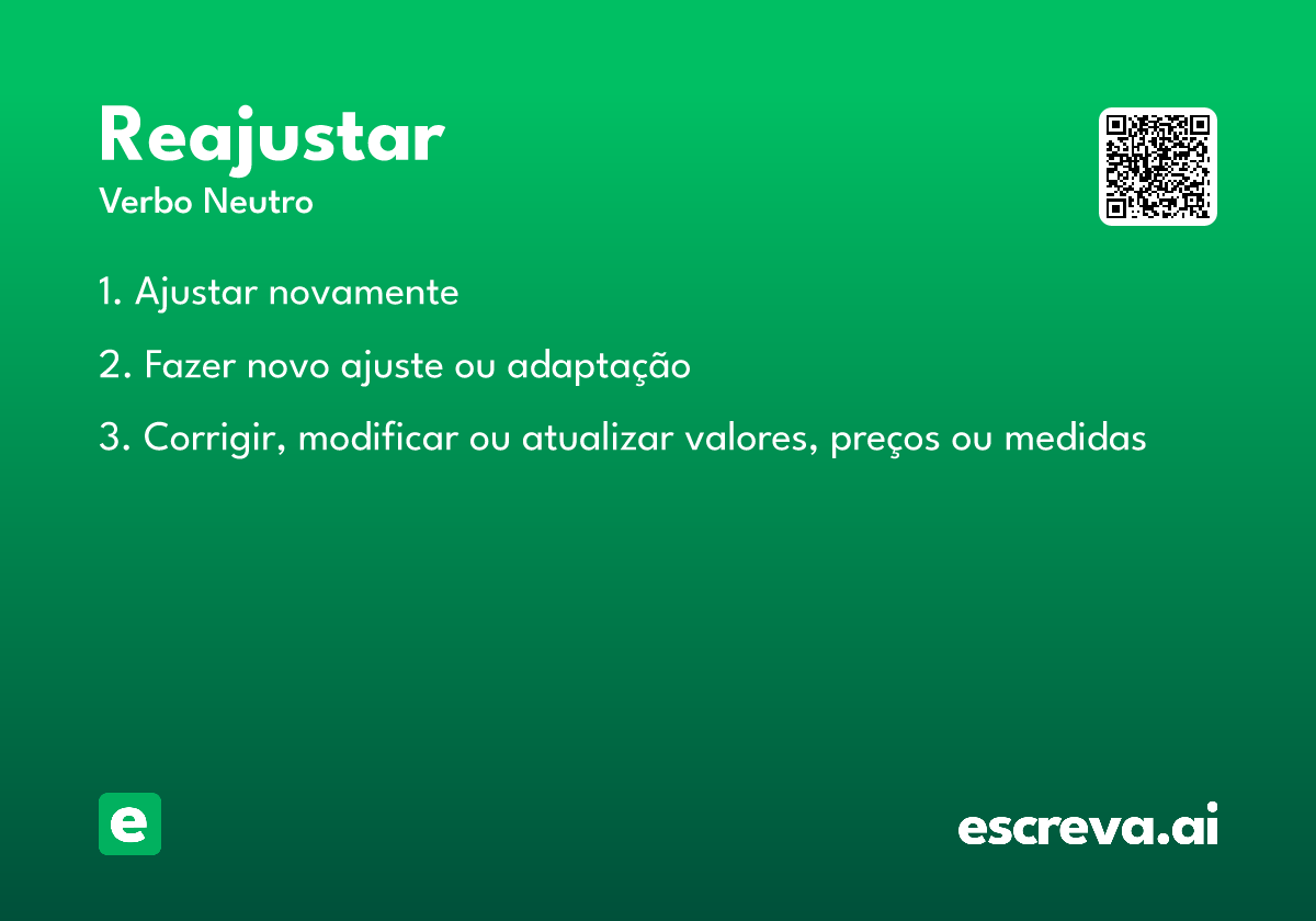reajustar