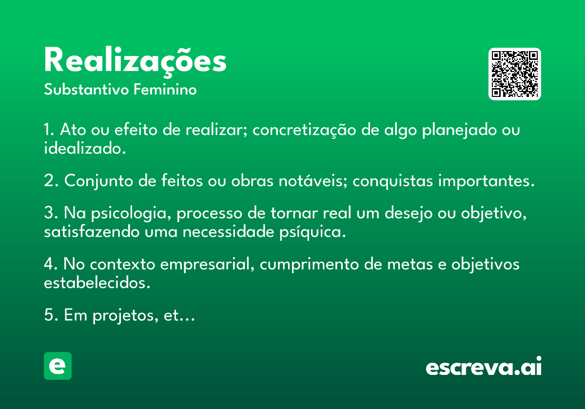 realizações
