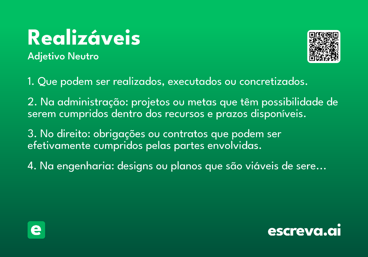 realizáveis