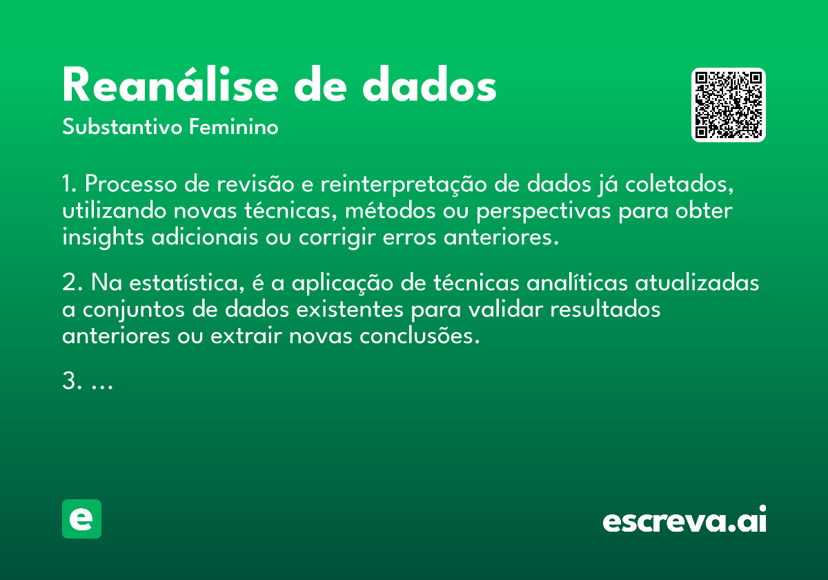 reanálise de dados