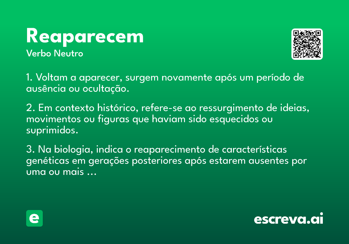 reaparecem