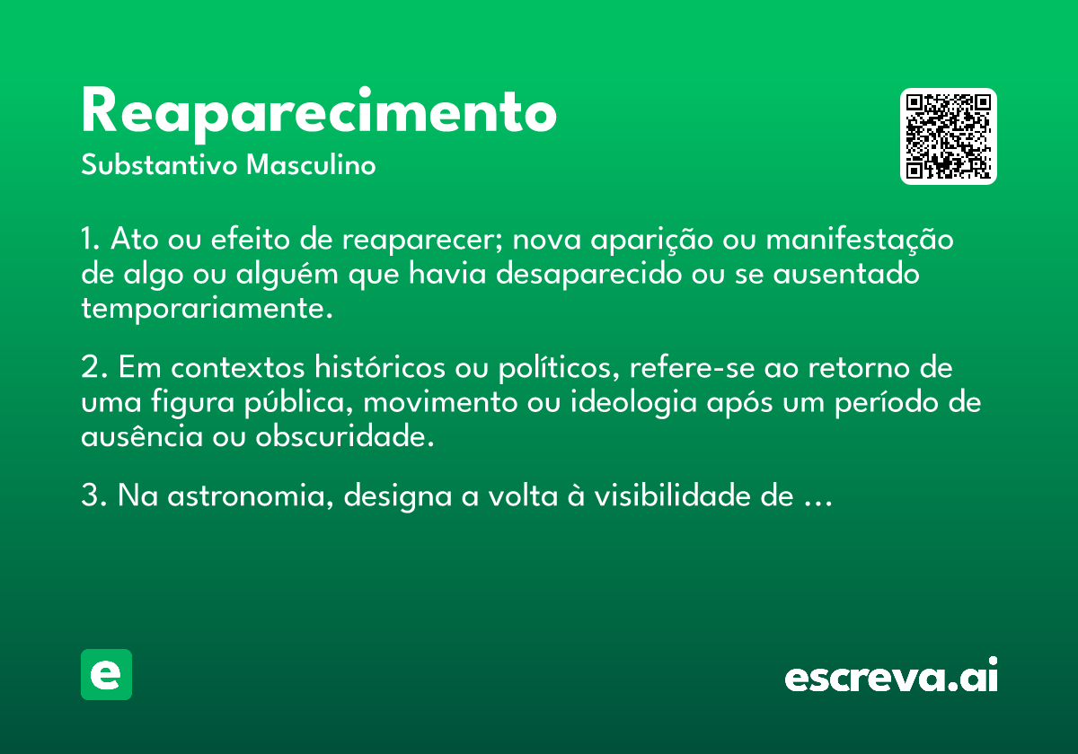 reaparecimento