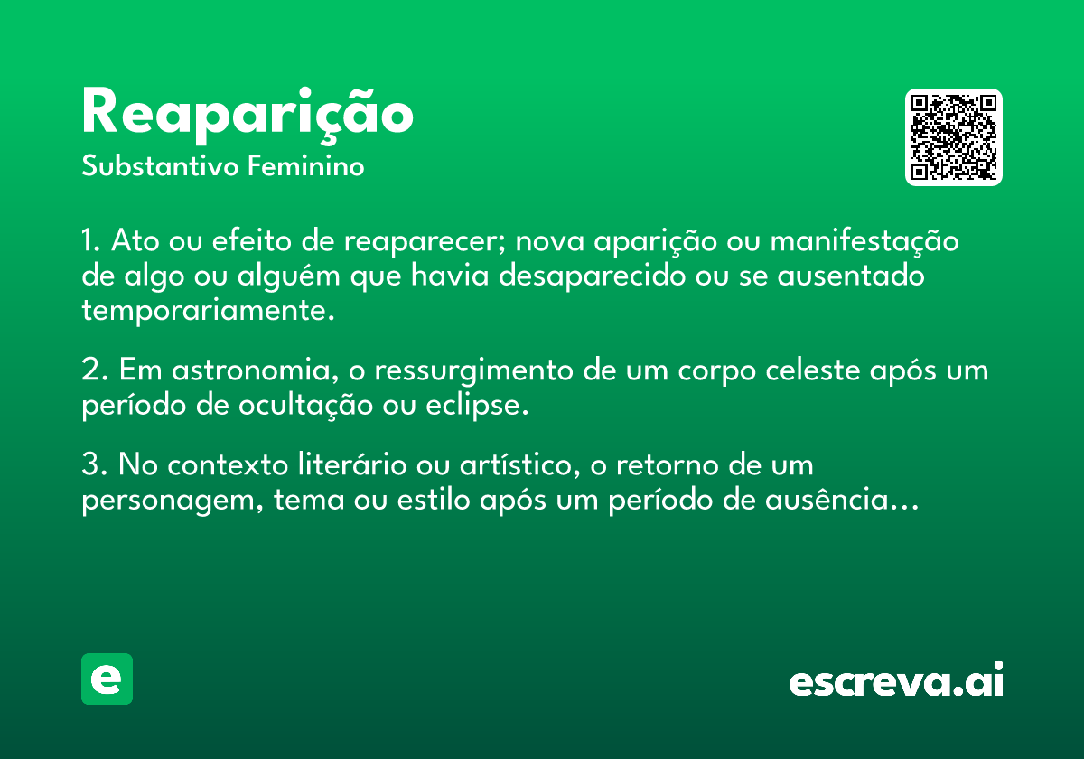 reaparição