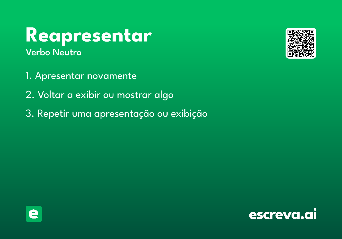 reapresentar