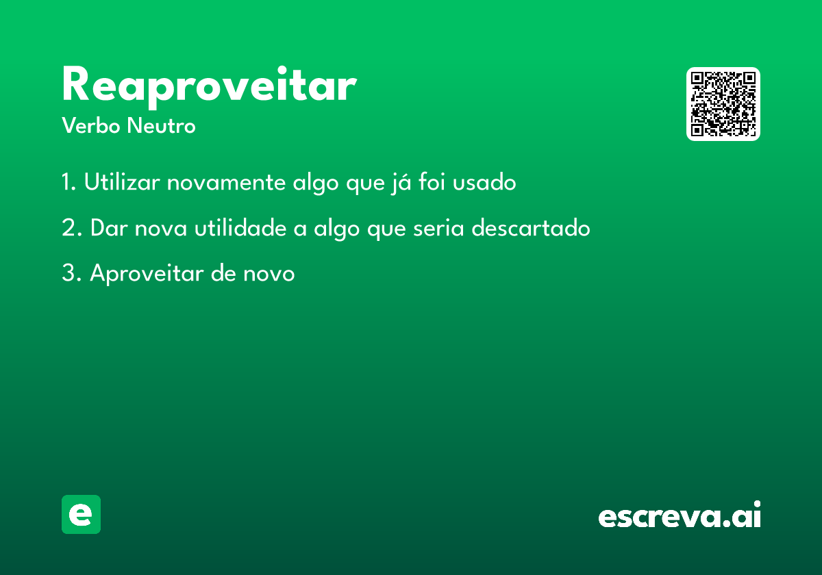reaproveitar