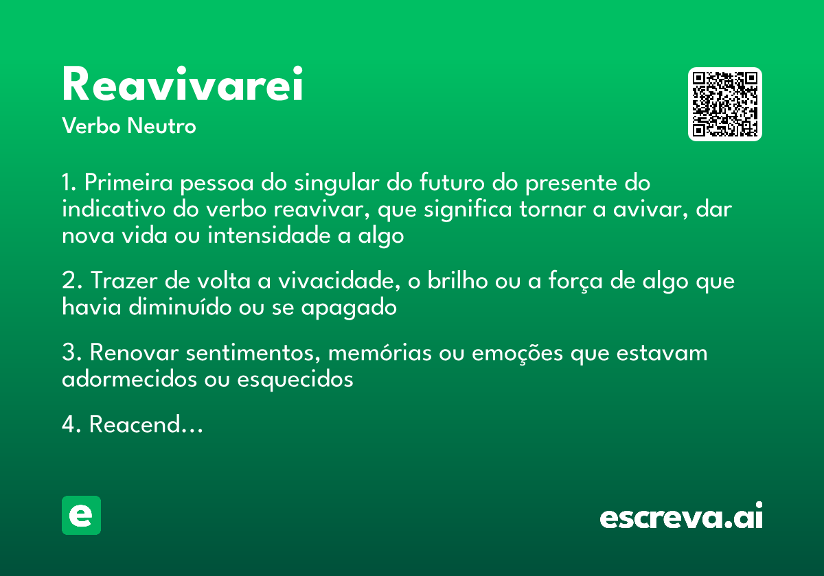 reavivarei