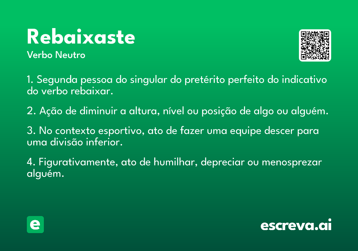 rebaixaste