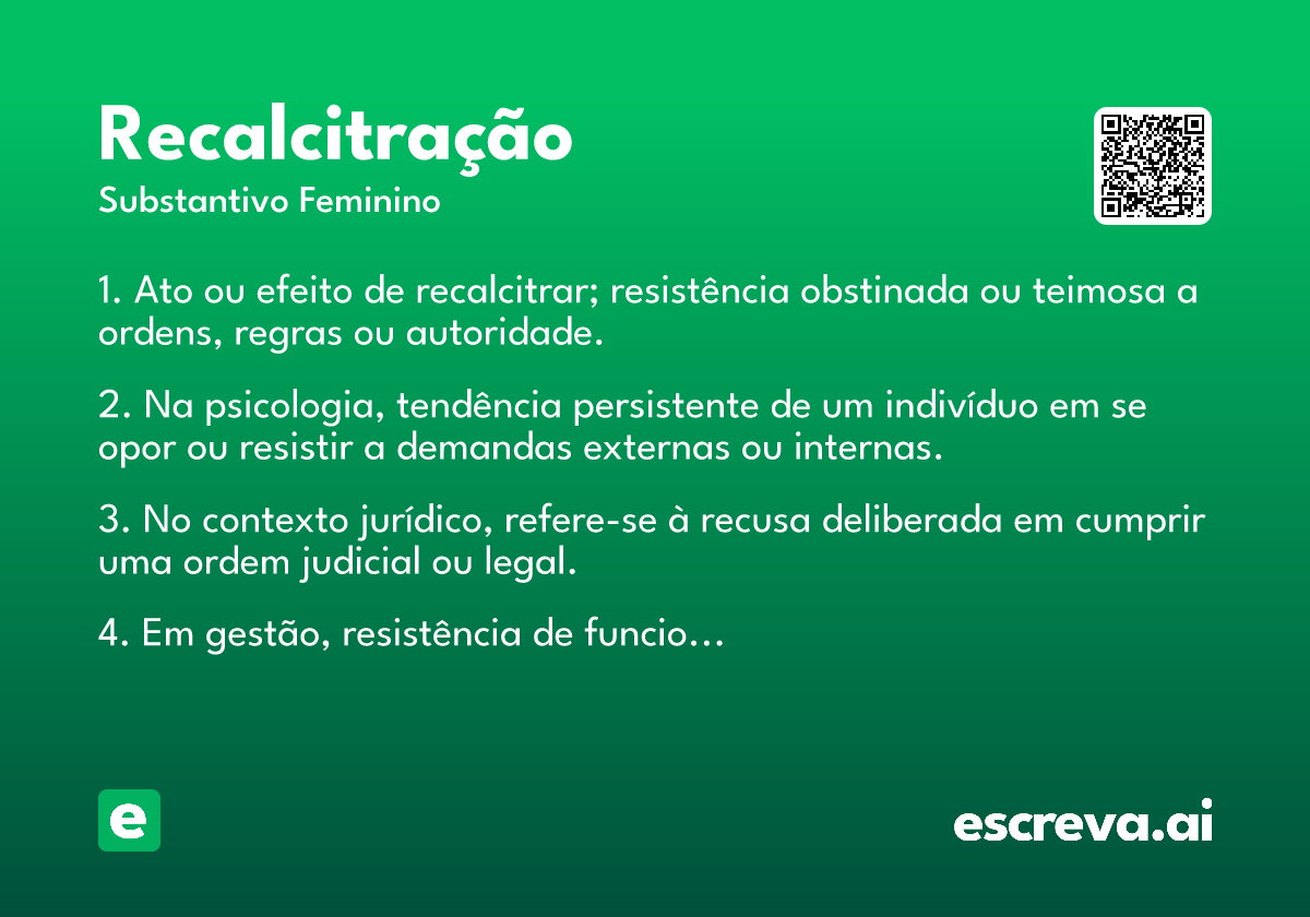 recalcitração