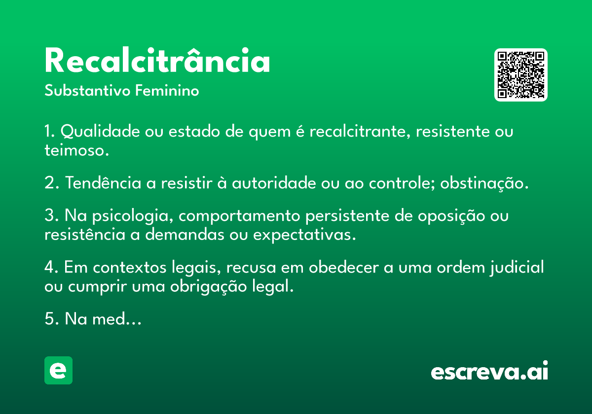 recalcitrância